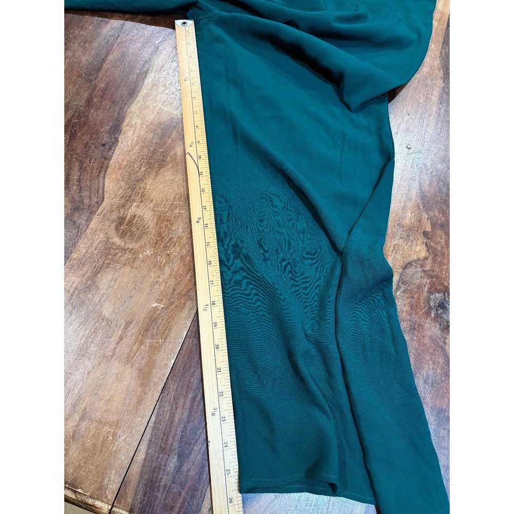Reformation green jumpsuit womens' size 2 ruched back‎ wide legs viscose - Picture 8 of 10